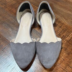 Isaac Mizrahi Suede D'Orsay Flats in Gray